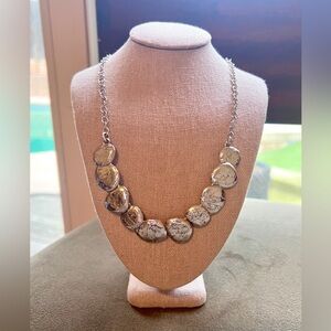 Silpada Still Shining Sterling Silver Hammered Disc Necklace N1984 .925